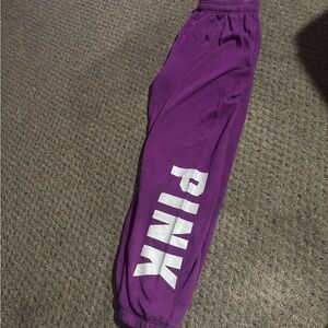 VS Pink Campus Jogger, Color: Purple, size SMALL
